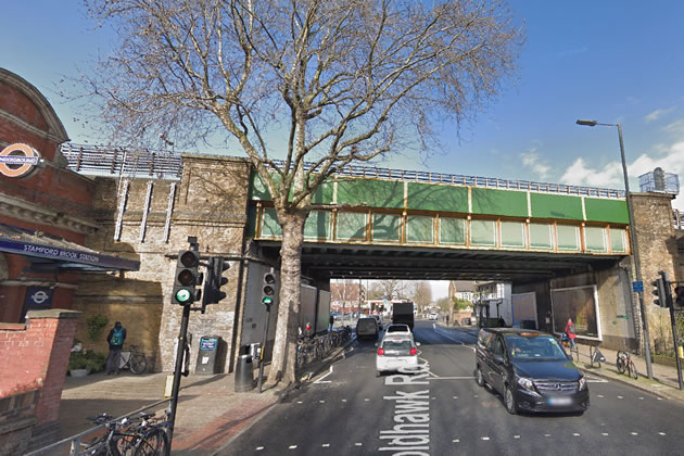 The bridge by Stamford Brook Station