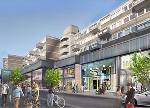 Artist's impression of new IKEA store in Hammersmith