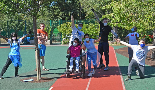 Service users at the Action On Disability summer camp