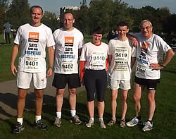 Hammersmith MP Andy Slaughter and team after completing 10 km run