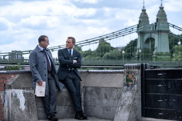 Ralph Fiennes and Daniel Craig as M and James Bond in No Time To Die. Picture: @007/Instagram