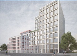 Proposed view of new buildings at White City Campus