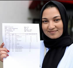 Ayesan Kermanipoor, student at Phoenix High School with A level results