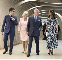 Charles and Camilla visit Yoox Net-a-Porter in White City Place