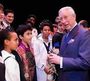 Princes Charles at Burlington Danes School