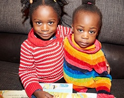 Children with books from Doorstep Library