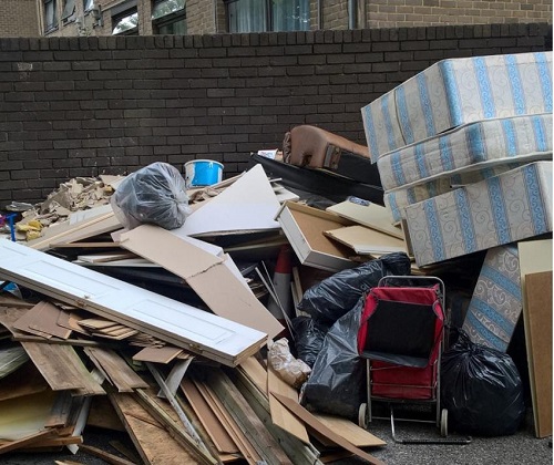 Stuff dumped by fly-tippers  in West Kensington