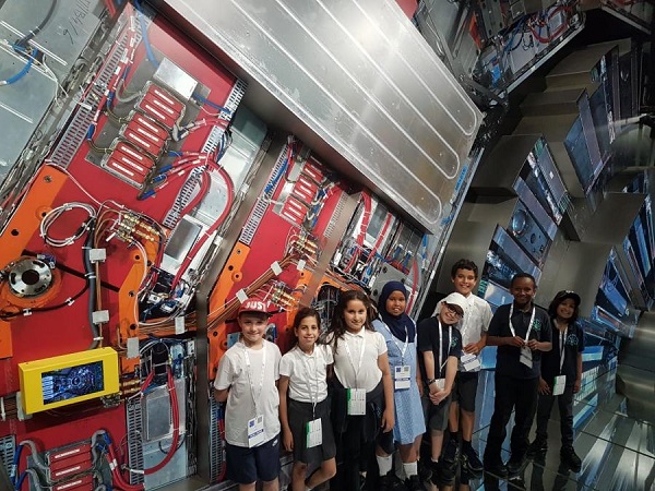 Children from Wormholt Park Primary School at CERN