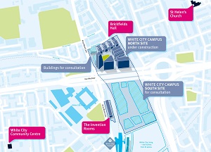 Map of Imperial College's White City Campus