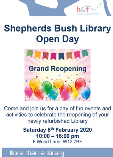 Shepherd's Bush Library open day
