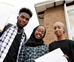 Phoenix High students with GCSE results