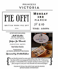 Pie Off at Princess Victoria Pub in Shepherd's Bush