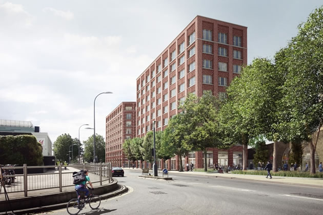 CGI of the new flats to be built on Wood Lane 